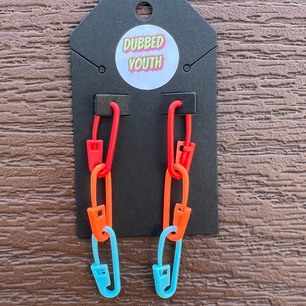 NEON Safety Pin Earrings 🧷